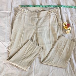 LOFT Linen ankle pants, 2 petite